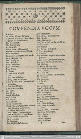 Compendia Vocum