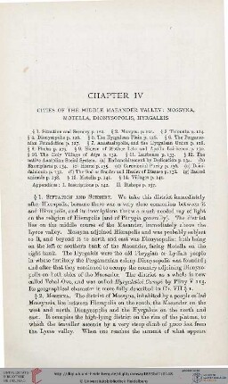 Chapter IV: Cities of the middle Maeander Valley : Mossyna, Motella, Dionysoplis, Hyrgaleis