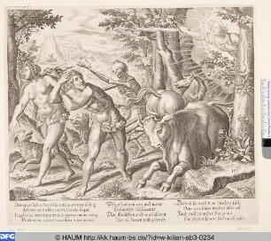 [Vertreibung aus dem Paradies; Death chasing Adam and Eve]