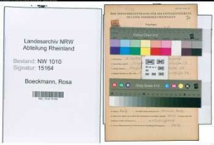 Entnazifizierung Rosa Boeckmann , geb. 30.09.1898 ()
