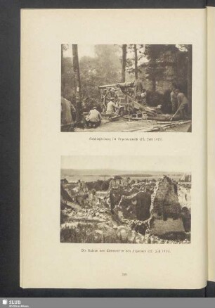 Die Ruinen von Clermont in den Argonnen (22. Juli 1915)