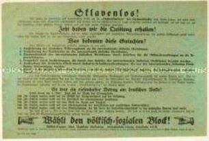 Aufruf des Völkisch-Sozialen Blocks zur Reichstagswahl am 4. Mai 1924