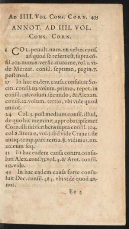 Annot. Ad IIII. Vol. Cons. Corn.