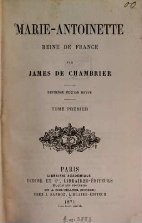 Marie-Antoinette, Reine de France, 1