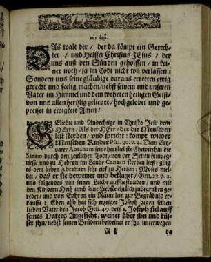 [Eine Christliche Leichpredigt.]