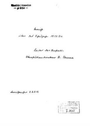 1933/34: Bericht ... - 1933/34
