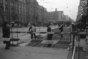 Umbau und Erweiterung des Gleisdreiecks der Straßenbahn mit Erweiterung der Kurvenradien im Bereich des Europaplatzes