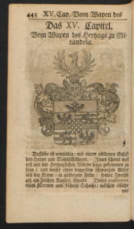 Das XV. Capitel. Vom Wapen des Hertzogs zu Mirandola