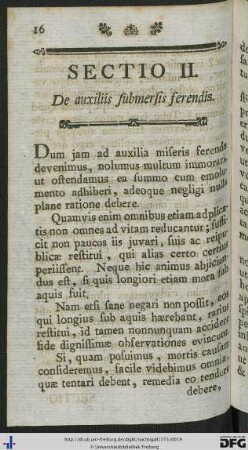 Sectio II. De auxiliis submersis ferendis.