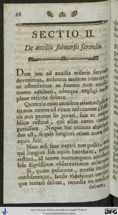 Sectio II. De auxiliis submersis ferendis.