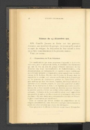 Séance du 23 décembre 1911.