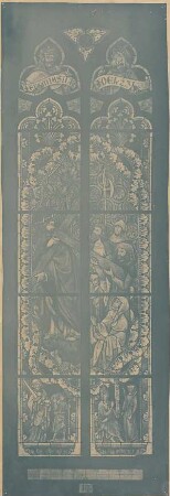 Schmidt, Heinrich von; Oppenheim; Katharinenkirche, Restaurierung - Kirchenfenster, Kreuzgang (Ansicht)