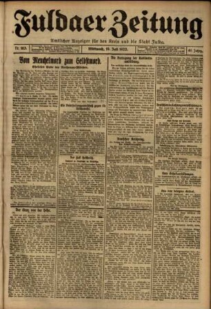 Ausgabe vom Mittwoch, den 19. Juli 1922.
