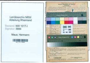 Entnazifizierung Hermann Maus , geb. 01.05.1894 ()