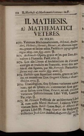 II. Mathesis.