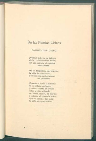 De las poesías líricas