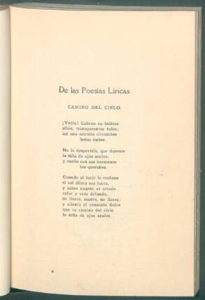 De las poesías líricas