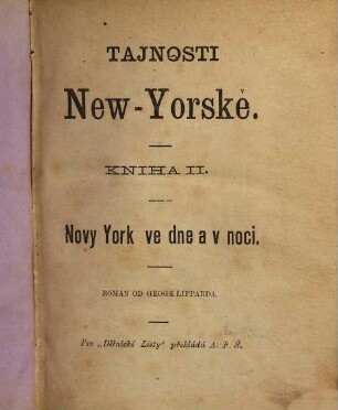 Nový York ve dne a v noci : román
