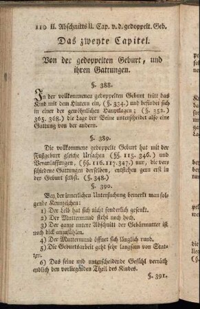 Das zweyte Capitel. Von der gedoppelten Geburt, und ihren Gattungen.