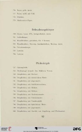 Beleuchtungskörper (Nr. 780-786)