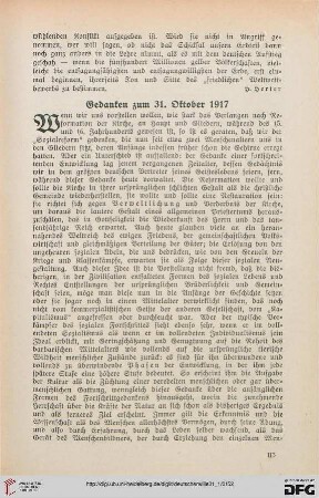 31: Gedanken zum 31. Oktober 1917