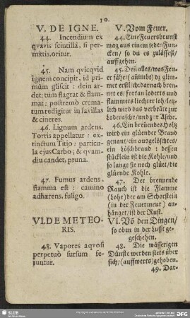 VI. De Meteoris