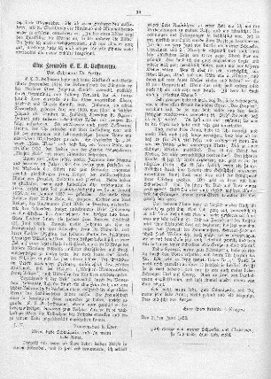 Eine Freundin E. T. A. Hoffmanns
