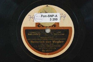 Heinrich der Vogler / [Text:] (Joh. Nep. Vogl). [Musik:] von Karl Loewe