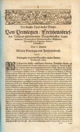Thesaurus Notariorum Das ist: Notariat Vnd Formular Buch : vnderscheiden in sechs Theil: Inhaltend, Ein außführlichen Bericht, vom Ampt der Notarie[n] ..., 5