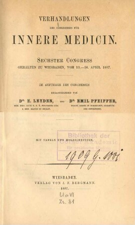 6: Wiesbaden, 13. - 16. April 1887