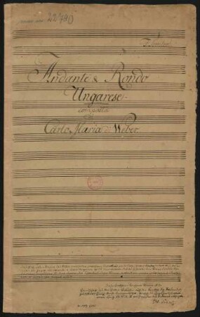 Andante e Rondo ungarese; vla, orch; c-Moll; J 79; WeV N.7a