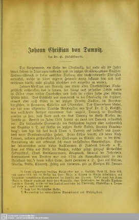 Johann Christian von Damnitz