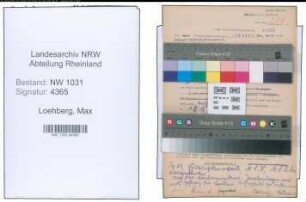 Entnazifizierung Max Loehberg , geb. 00.00.0000 (Lehrer)