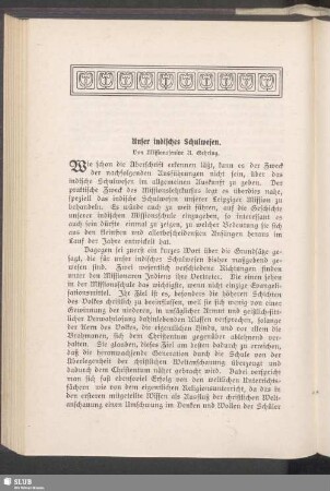 Unser indisches Schulwesen