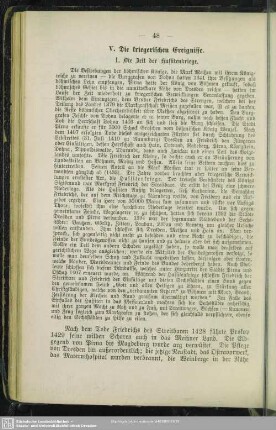 V. Die kriegerischen Ereignisse