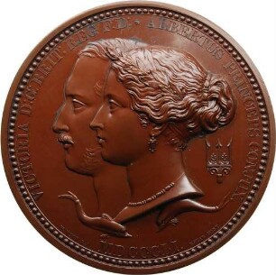 Königin Victoria und Prinz Albert - Preismedaille der Weltausstellung in London