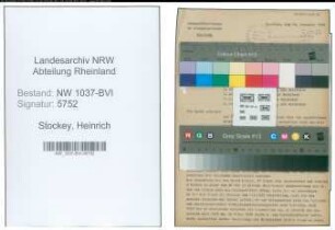 Entnazifizierung Heinrich Stockey , geb. 22.01.1887 (Lehrer)