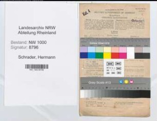 Entnazifizierung Hermann Schrader, geb. 29.10.1887 (Bergrat)