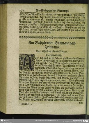 Am Sechzehenden Sonntage nach Trinitatis