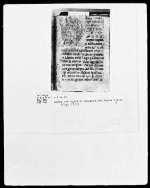 Martyrologium und Regula — Regula — Initiale A (usculta), Folio 106recto