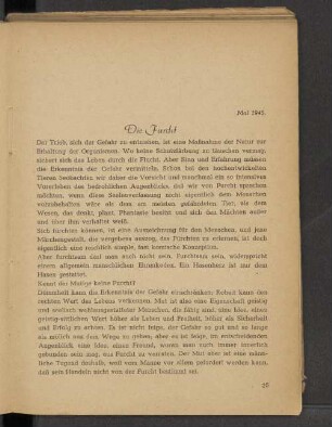 Die Furcht