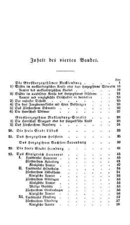 Inhalt des vierten Bandes