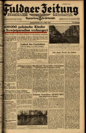 Ausgabe vom Samstag, den 03. April 1943.