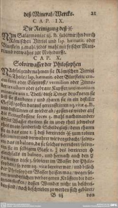 CAP. IX. Die Reinigung deß [.].