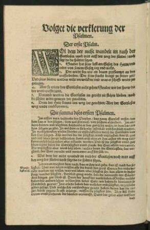 Volget die verklerung Psalmen.