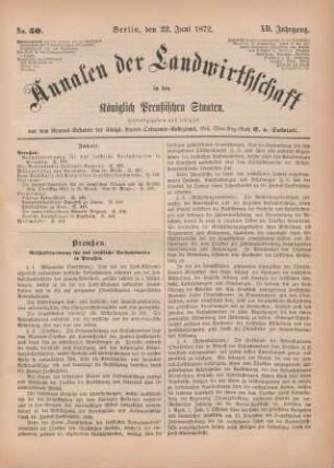 No. 50. Berlin, den 22. Juni 1872. XII. Jahrgang.