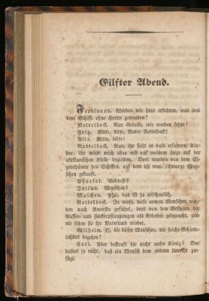 Eilfter Abend - Aufenthalt an der Goldküste.