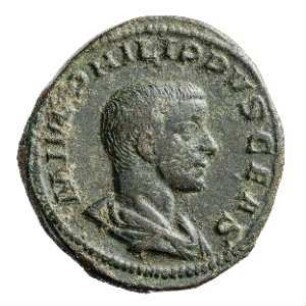 Münze, As, Dupondius, 244 - 246 n. Chr.