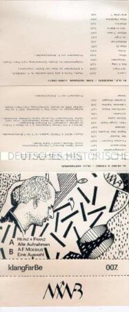 Selbstgefertigtes Cover für eine Kassette aus der Untergrund-Musikszene der DDR u.a. mit Aufnahmen von A. F. Möbius