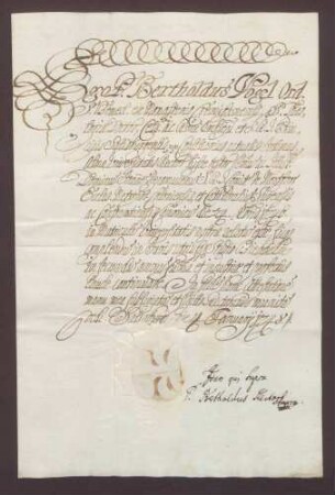 Salzburger Studienzeugnisse des Grafen Johann Nepomuk von Montfort.